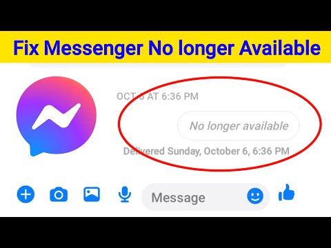 Fix Messenger Message No Longer Available Problem Solve | no longer available on Messenger Message