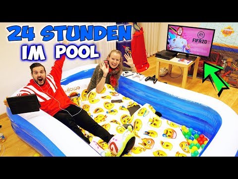 24 STUNDEN IM POOL! Kaan + Kathi verbringen 1 Tag im Pool! Wer hält es länger aus?