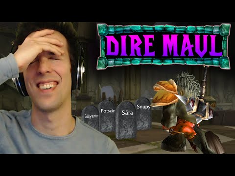 FIRST time running Dire Maul... this Dungeon scares me! - WoW Classic