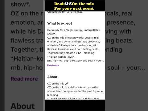Promotional video thumbnail 5 for OZ on the mic