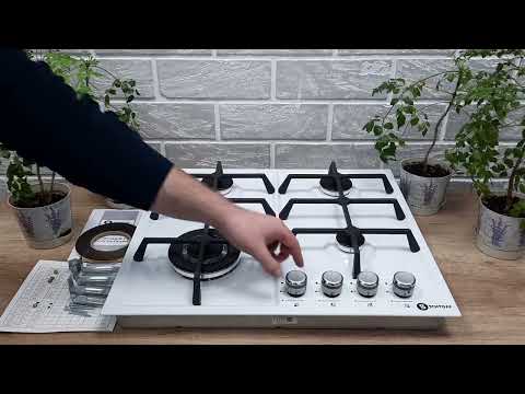 Миниатюра изображения товара Газовая варочная панель Schtoff H 6105 P06 IS (белая матовая эмаль)