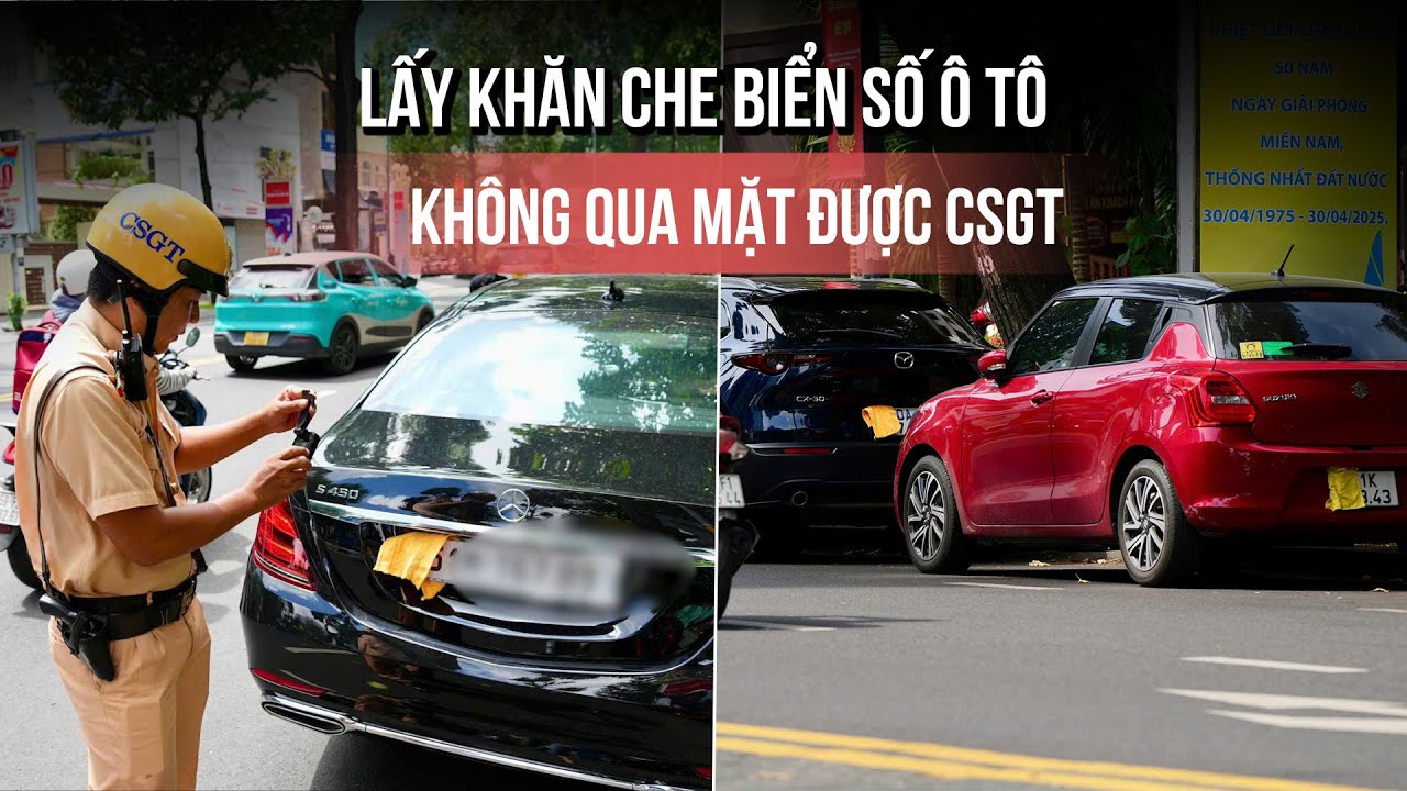 Quán cà phê che biển số ô tô đỗ sai "né" CSGT, tài xế vẫn bị phạt