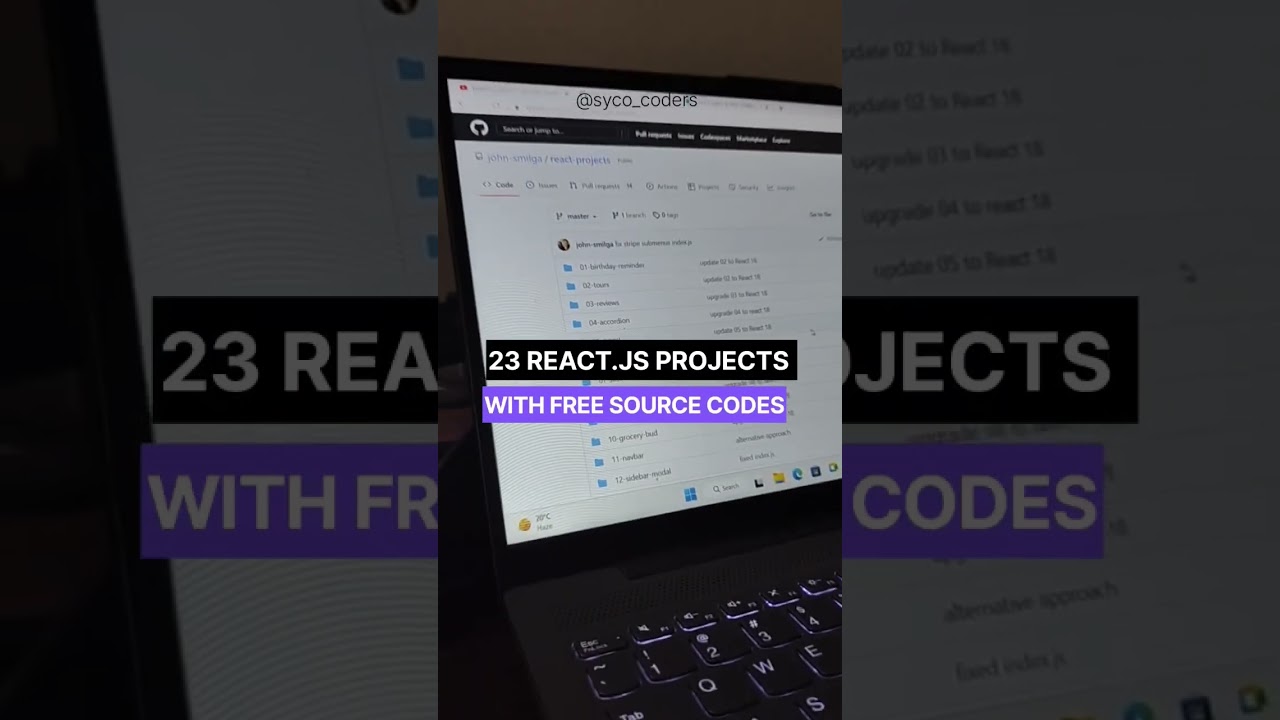 23 most important React js projects with FREE source code || Trending React project in 2023