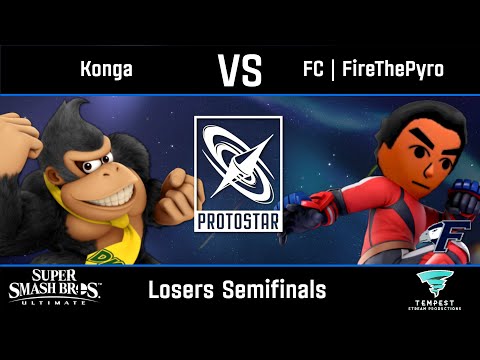 Konga (Donkey Kong) vs FC | FireThePyro (Mii Brawler) - Ultimate Losers Semifinals - Protostar #40