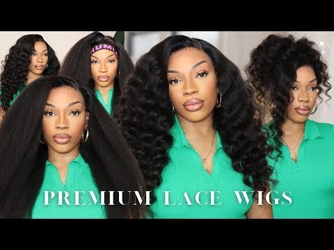 Italian Yaki Straight Human Hair lace Front Wig 24inch 150% Density