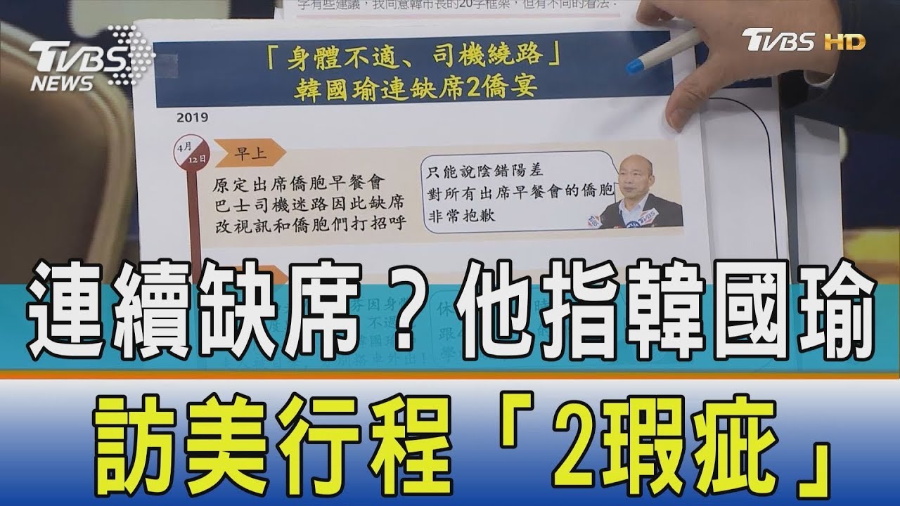 連續缺席？他指韓國瑜訪美行程「2瑕疵」