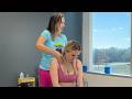 Pretty In Pink Patient Gets Her Back CRACKED Scraped And Drained By Her Favorite Chiropractor