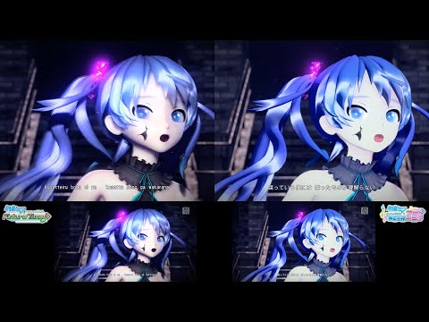 Ghost Rule - Hatsune Miku: Project DIVA PV Comparison [Future Tone, MegaMix]