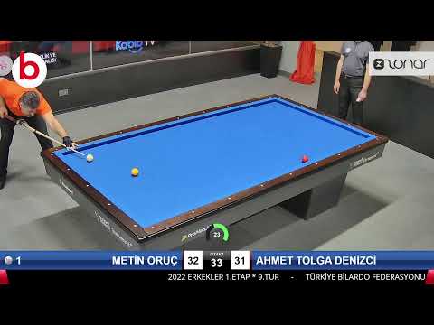 METİN ORUÇ & AHMET TOLGA DENİZCİ Bilardo Maçı - 2022 ERKEKLER 1.ETAP-9.TUR