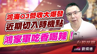 鴻海Q3營收大爆發，近期切入時機點，鴻家軍吃香喝辣！｜台股攻略｜劉烱德 (圖)