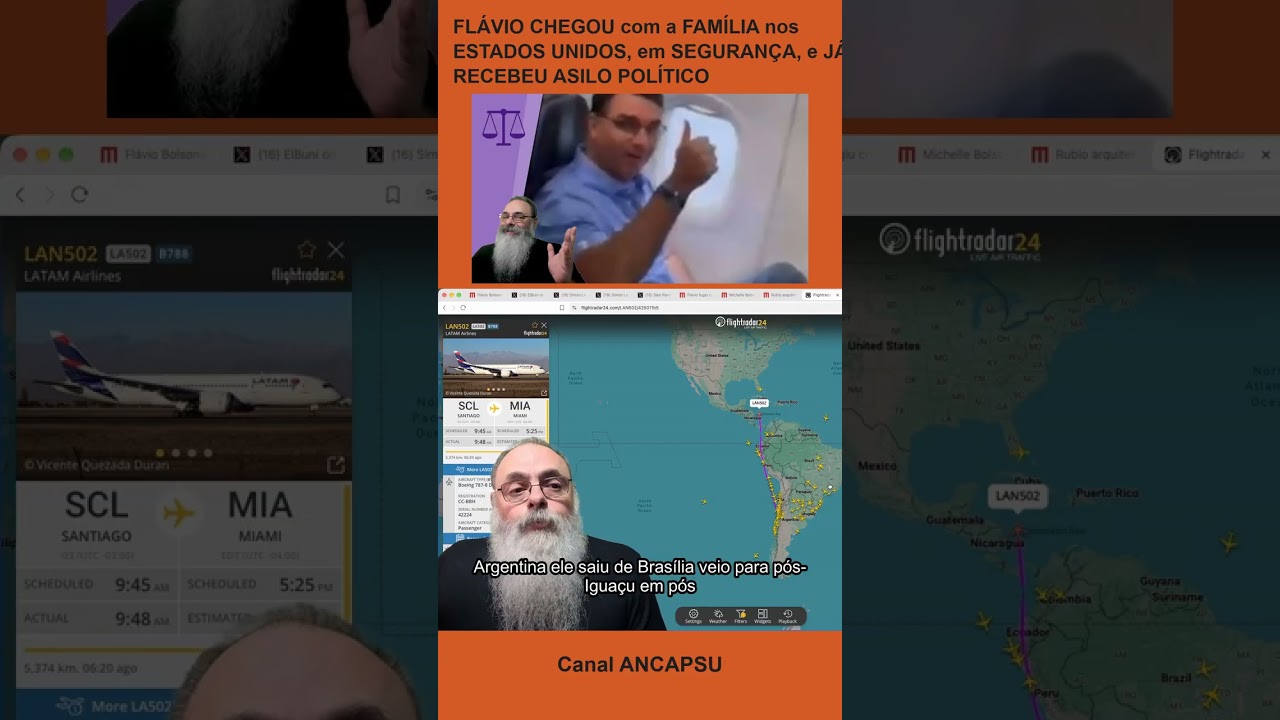 FLÁVIO CHEGOU com a FAMÍLIA nos ESTADOS UNIDOS, em SEGURANÇA, e JÁ RECEBEU ASILO