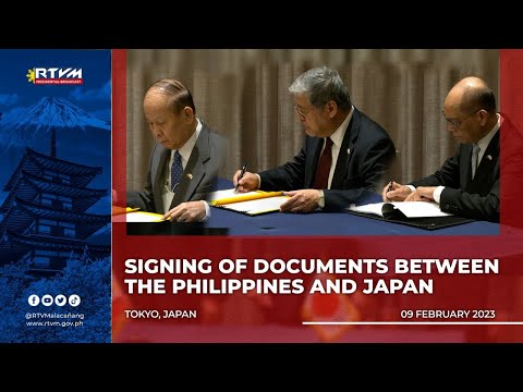 Signing of Documents Between the Philippines and Japan 2/9/2023