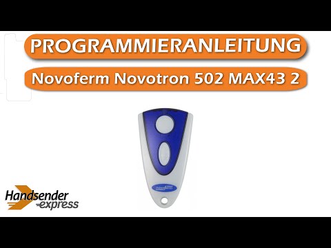 Wie programmiert man eine Fernbedienung Novoferm Novotron 502 MAX43 2