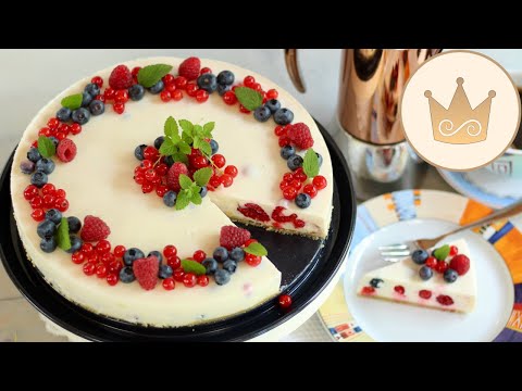 , title : 'FRUCHTIGE SOMMERTORTE! 🍰BEEREN-JOGHURT-KÄSETORTE | CHEESECAKE OHNE BACKEN! SUGARPRINCESS REZEPT'