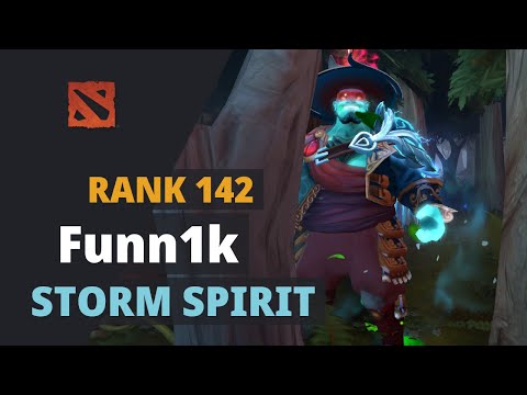 Funn1k (Rank 142) plays Storm Spirit Dota 2 Full Game