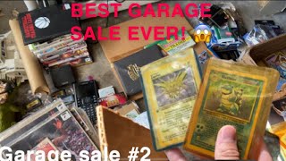 BEST GARAGE SALE EVER! FOUND FIRST EDITION POKÉMON CARDS AT THIS GARAGE SALE AND MORE! /live picking