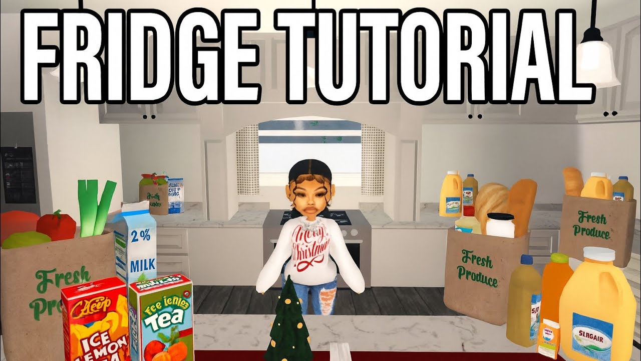 Bloxburg Custom Fridge Tutorial! 🛒Step-by-Step Build