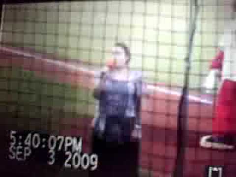 Monica Partida singing the National Anthem