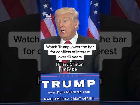 Watch Trump lower the bar for conflicts of interest over 10 years