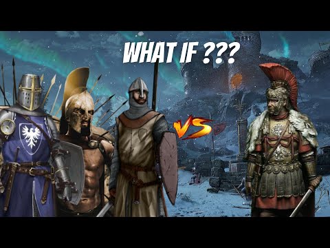 THE ROMANS GENERALS VS 3 ARMYS (SPARTANS)(KNIGHTS)(FOOTMEN) - UEBS 2
