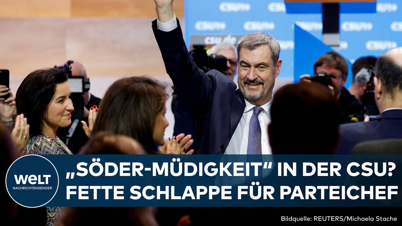 BAYERN: Markus Söder mit lediglich 83 Prozent zum CSU-Chef wiedergewählt