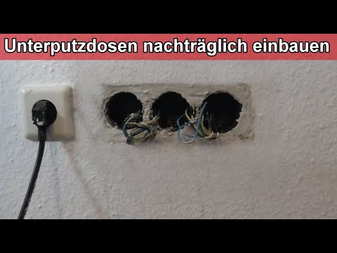 UP Dosen einsetzen - Gerätedosen eingipsen – Schalterdosen einbauen - Unterputzdose stemmen / setzen