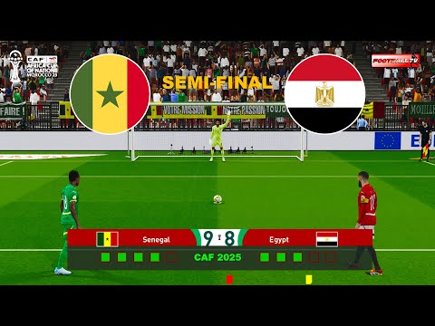 Senegal vs Egypt - Penalty Shootout | Africa Cup of Nations 2025 Semi-Final | Pes 21 Gameplay