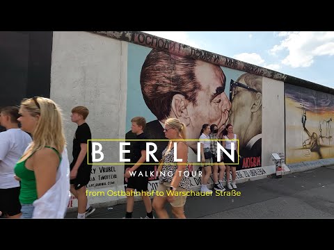 Walking Tour Berlin 4K Spaziergang vom Ostbahnhof über die East Side Gallery zur Warschauer Straße