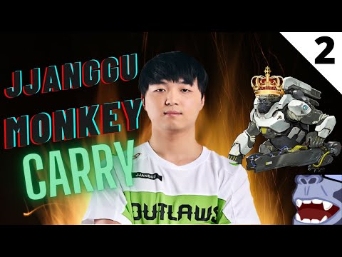 JJANGGU INSANE PRIMAL TEAM KILL - Overwatch League June Joust Tournament vs London Spitfire [Map 2]