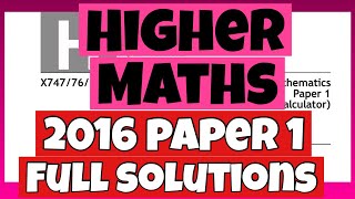 Higher 2016 Paper 1