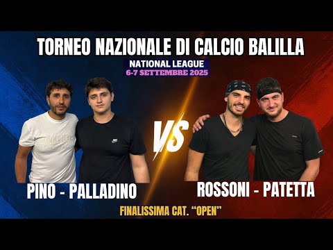 OPEN FINAL: Rossoni - Patetta VS Pino - Palladino | National League 17 (Table Football)