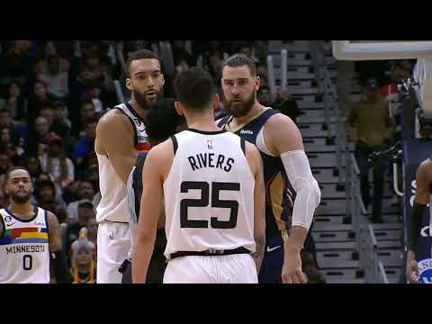 Jonas Valanciunas WANNA FIGHT Austin Rivers | PELICANS VS TIMBERWOLVES
