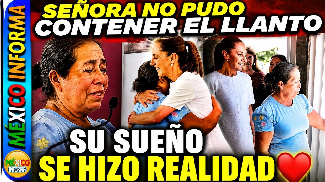 SEÑORA NO PUDO CONTENER EL LLANTO AL RECIBIR SU CASA. ABRAZÓ A LA PRESIDENTA