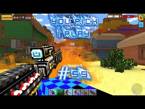 You Pick,I Play! #59 - Clan Siege Battle (Fedora _Fan) Pixel Gun 3D