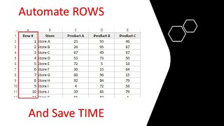 How to Automate Row numbers in Excel?