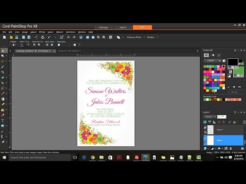How to design a Wedding Invitation in Corel PaintShop...