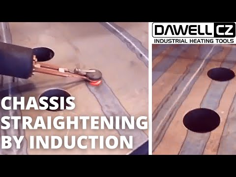 Straightening of chassis with 10kW induction heater | DAWELL DHI-120F