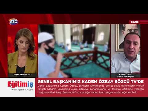 Genel Başkanımız Kadem Özbay, Sivrihisar’da öğrencilerin Menzil tarikatı liderinin köyündeki okula zorlanmasını ve taşımalı eğitim mağduriyetlerini Sözcü TV Haber Saati’nde değerlendirdi.   | EĞİTİM İŞ