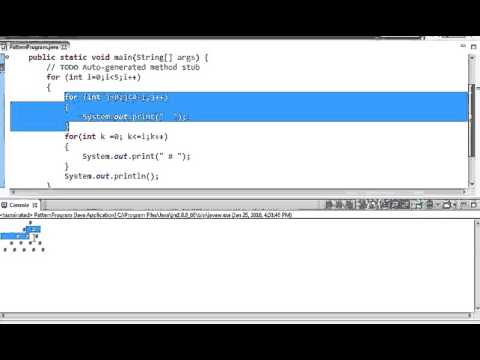 Object Oriented Programming Java In Tamil Pattern Program 2