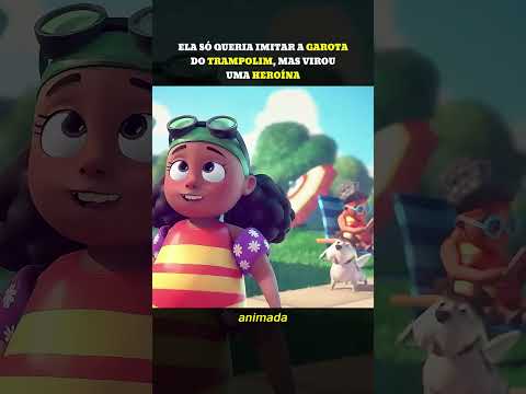 Ela só queria imitar a garota do trampolim, mas virou uma heroína #desenho