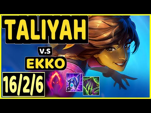 GILIUS (TALIYAH) vs EKKO - 16/2/6 KDA JUNGLE GAMEPLAY - EUW Ranked MASTER