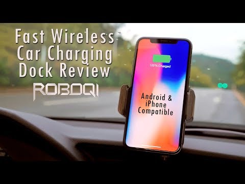 Fast Wireless Car Charging Dock | iPhone & Android Compatible | Roboqi Video