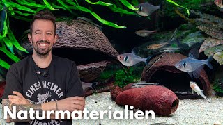 Naturmaterialien im Aquarium - Blätter, Nüsse, Pods & Co