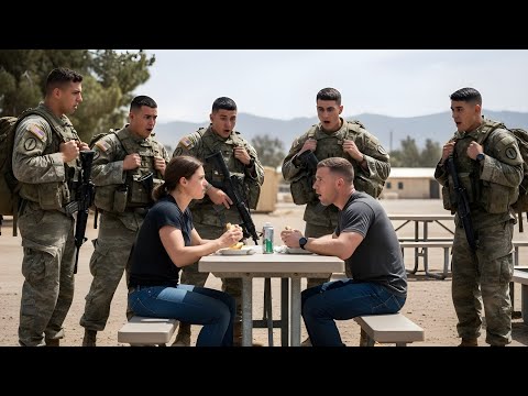 Cinque soldati l'hanno circondata durante il pranzo: 40 secondi dopo hanno capito che era un Navy...