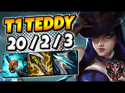 T1 Teddy Caitlyn vs Draven [ ADC ] Ranked Grandmaster EUW Patch 11.21 ✅