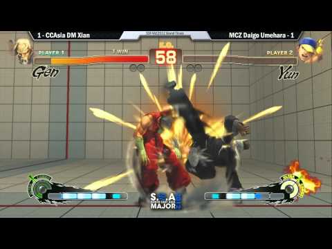 SSFIVAE SEA Major 2012 - CC Xian (GE) vs MCZ Umehara Daigo (YU/GL/RY) part1 [FR]