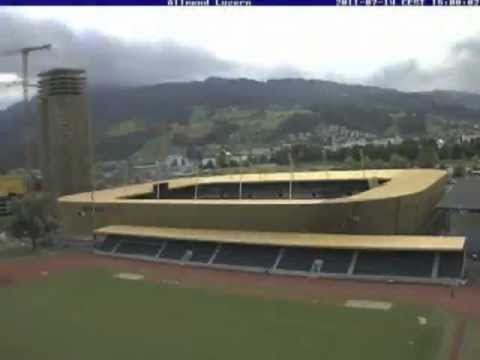 Bau der Swissporarena Luzern in 4:35min