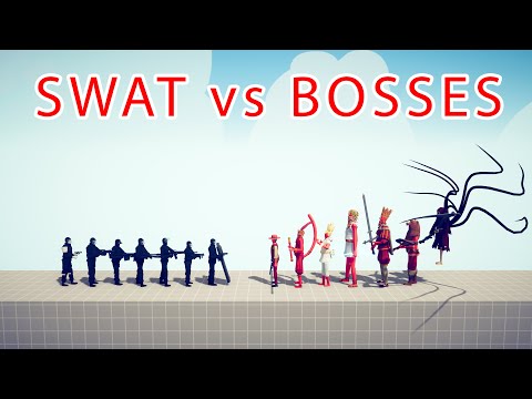 SWAT Team vs BOSSES Team - Totally Accurate Battle Simulator TABS
