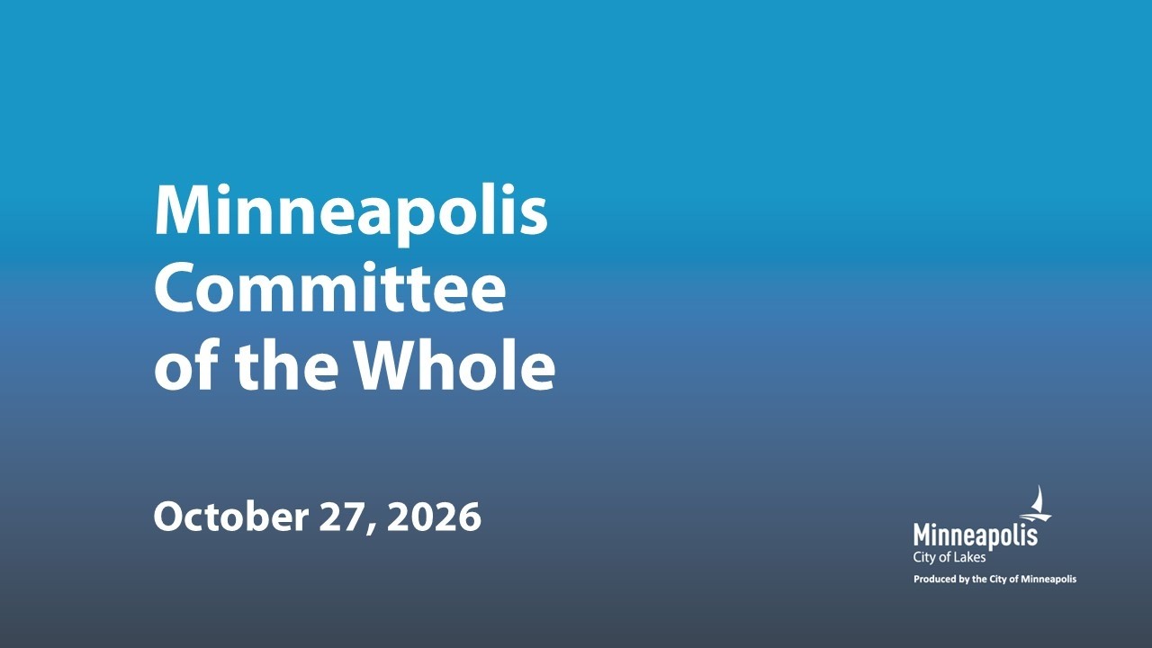 October 27, 2026 Committee of the Whole