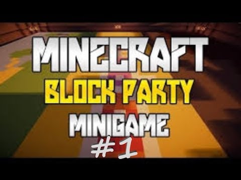 Minecraft MiniGames Block Party Bölüm 1 -Bunda Bile Kazandım :D